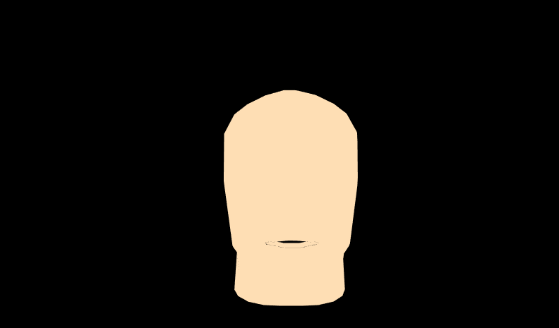 [1] AnimatedNurbsPatchSurfaceHead.x3d (default X3D view from 0 0 10)